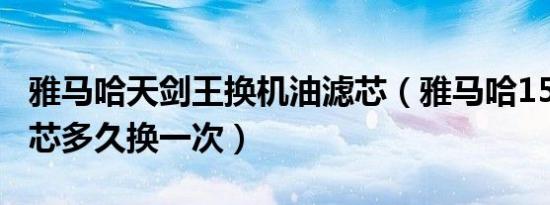 雅马哈天剑王换机油滤芯（雅马哈150机油滤芯多久换一次）