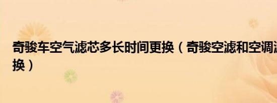 奇骏车空气滤芯多长时间更换（奇骏空滤和空调滤芯多久更换）