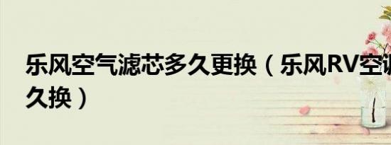 乐风空气滤芯多久更换（乐风RV空调滤芯多久换）