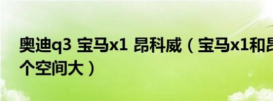 奥迪q3 宝马x1 昂科威（宝马x1和昂科威哪个空间大）