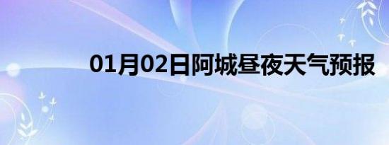 01月02日阿城昼夜天气预报