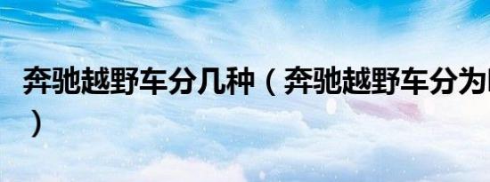奔驰越野车分几种（奔驰越野车分为哪些型号）