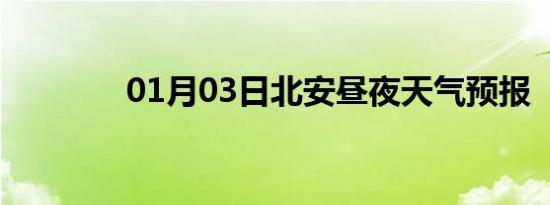 01月03日北安昼夜天气预报