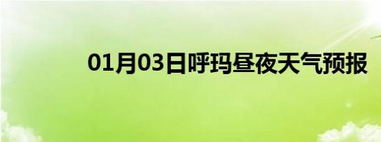 01月03日呼玛昼夜天气预报