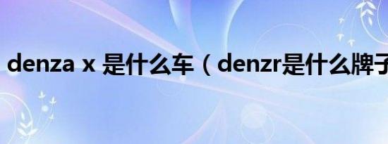 denza x 是什么车（denzr是什么牌子的车）