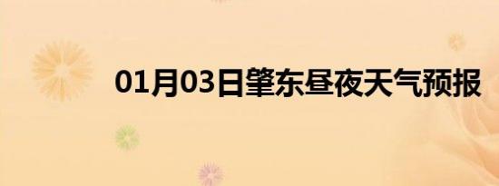 01月03日肇东昼夜天气预报