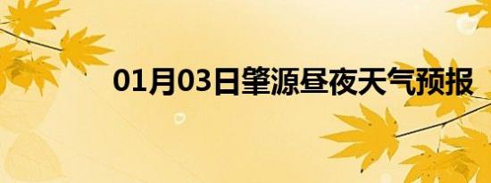 01月03日肇源昼夜天气预报