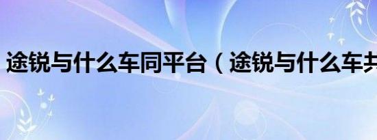 途锐与什么车同平台（途锐与什么车共平台）