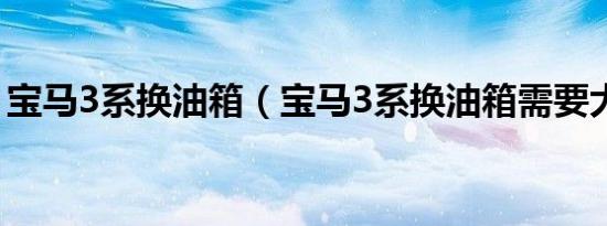 宝马3系换油箱（宝马3系换油箱需要大拆吗）