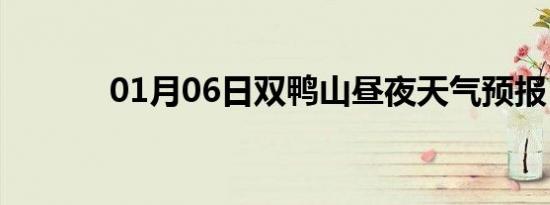 01月06日双鸭山昼夜天气预报