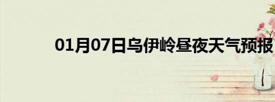 01月07日乌伊岭昼夜天气预报