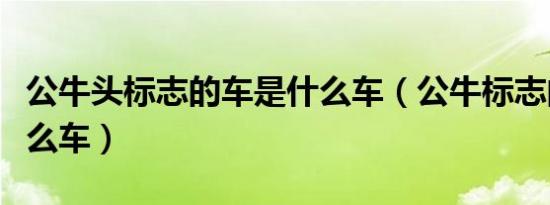 公牛头标志的车是什么车（公牛标志的车是什么车）