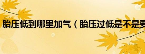 胎压低到哪里加气（胎压过低是不是要加气）