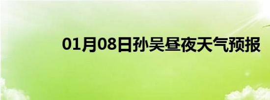 01月08日孙吴昼夜天气预报