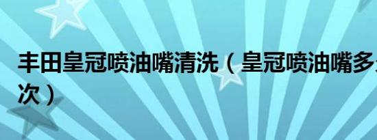 丰田皇冠喷油嘴清洗（皇冠喷油嘴多久清洗一次）
