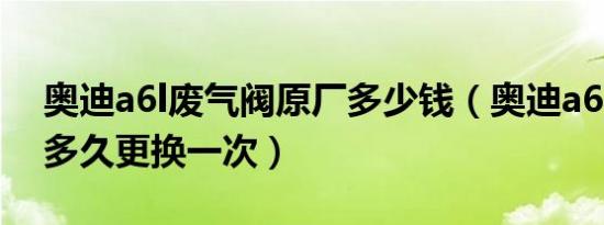 奥迪a6l废气阀原厂多少钱（奥迪a6L废气阀多久更换一次）