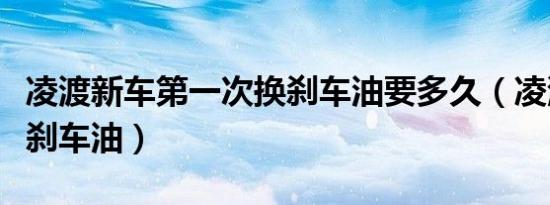 凌渡新车第一次换刹车油要多久（凌渡多久换刹车油）