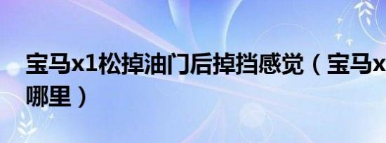宝马x1松掉油门后掉挡感觉（宝马x1油门在哪里）