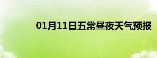 01月11日五常昼夜天气预报