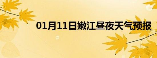 01月11日嫩江昼夜天气预报