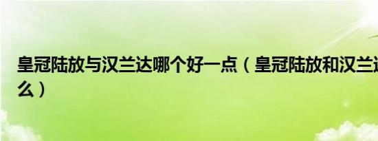 皇冠陆放与汉兰达哪个好一点（皇冠陆放和汉兰达区别是什么）