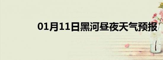 01月11日黑河昼夜天气预报
