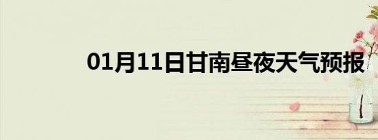 01月11日甘南昼夜天气预报