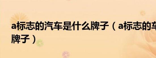 a标志的汽车是什么牌子（a标志的车是什么牌子）