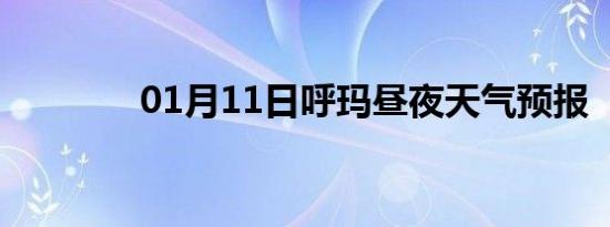 01月11日呼玛昼夜天气预报