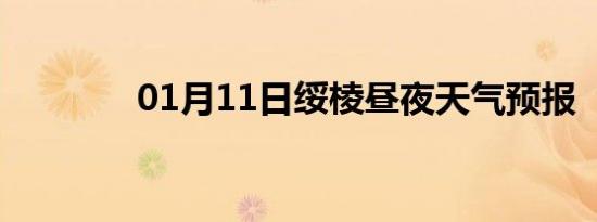 01月11日绥棱昼夜天气预报