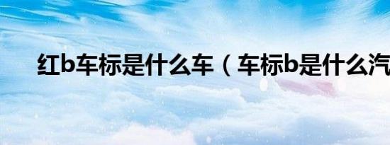 红b车标是什么车（车标b是什么汽车）