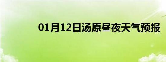 01月12日汤原昼夜天气预报