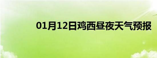 01月12日鸡西昼夜天气预报