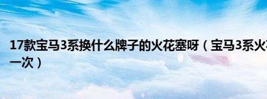 17款宝马3系换什么牌子的火花塞呀（宝马3系火花塞多久换一次）