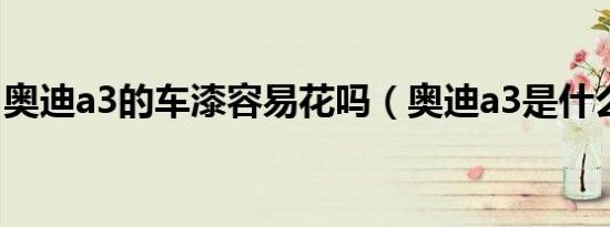 奥迪a3的车漆容易花吗（奥迪a3是什么车漆）