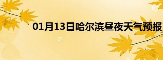 01月13日哈尔滨昼夜天气预报