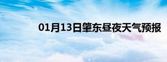 01月13日肇东昼夜天气预报
