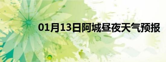 01月13日阿城昼夜天气预报