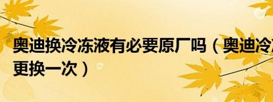 奥迪换冷冻液有必要原厂吗（奥迪冷冻液多久更换一次）