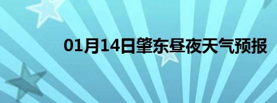 01月14日肇东昼夜天气预报