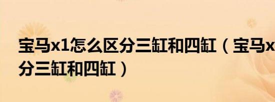 宝马x1怎么区分三缸和四缸（宝马x1怎么区分三缸和四缸）