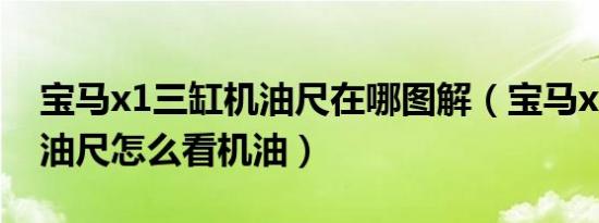 宝马x1三缸机油尺在哪图解（宝马x1没有机油尺怎么看机油）
