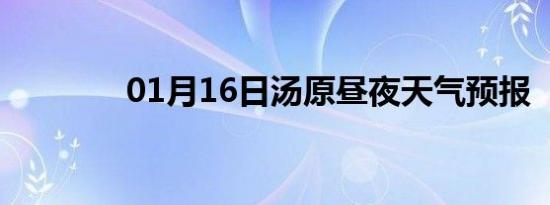 01月16日汤原昼夜天气预报