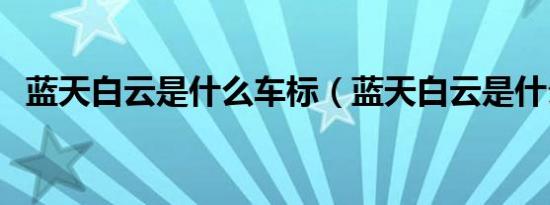 蓝天白云是什么车标（蓝天白云是什么车）