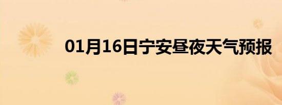01月16日宁安昼夜天气预报