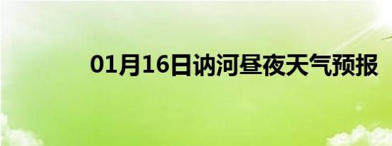 01月16日讷河昼夜天气预报