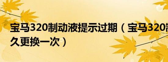 宝马320制动液提示过期（宝马320制动液多久更换一次）