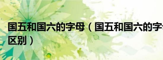 国五和国六的字母（国五和国六的字母有什么区别）