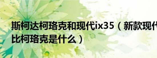 斯柯达柯珞克和现代ix35（新款现代ix35对比柯珞克是什么）