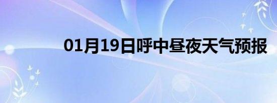 01月19日呼中昼夜天气预报